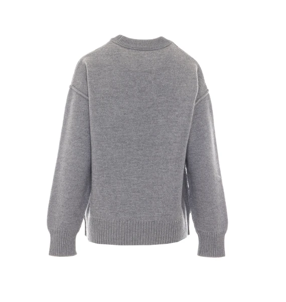 Ami de Coeur grey virgin wool sweater Ami Alexandre Matiussi