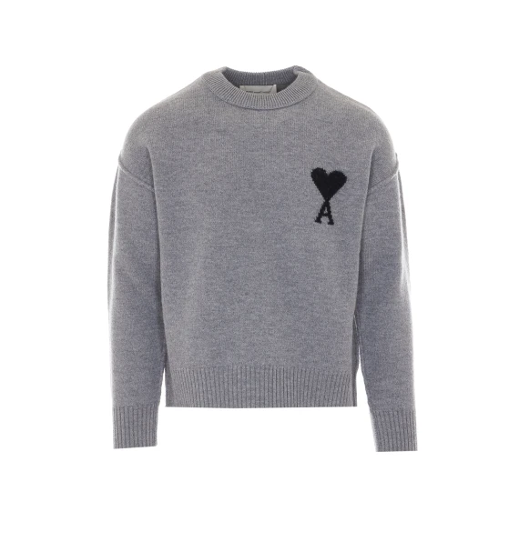 Maglione grigio in lana vergine