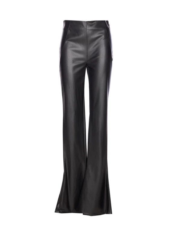 FAUX LEATHER TROMPETTE CARLY PANTS