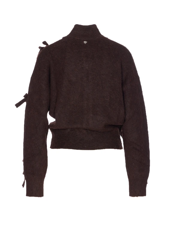 HOLLY KNITTED ZIP BOMBER