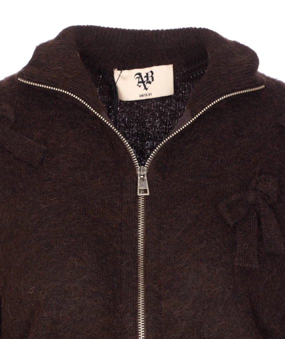 HOLLY KNITTED ZIP BOMBER