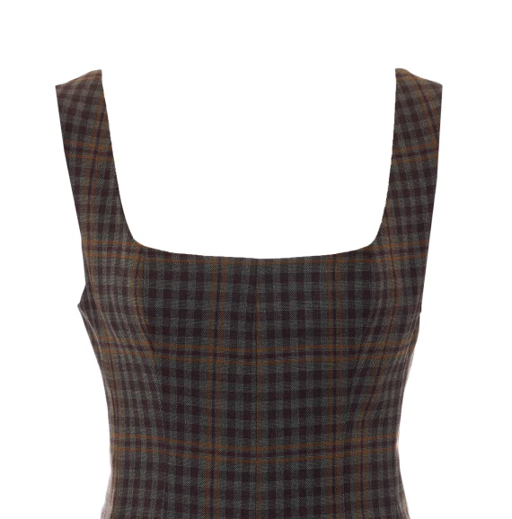 Brown sleeveless mini dress Aniye By