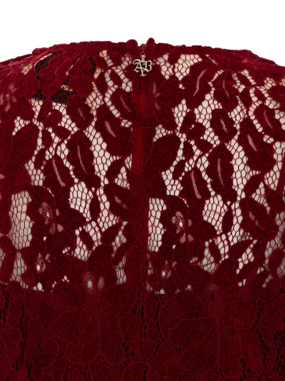 Burgundy lace mini dress Aniye By