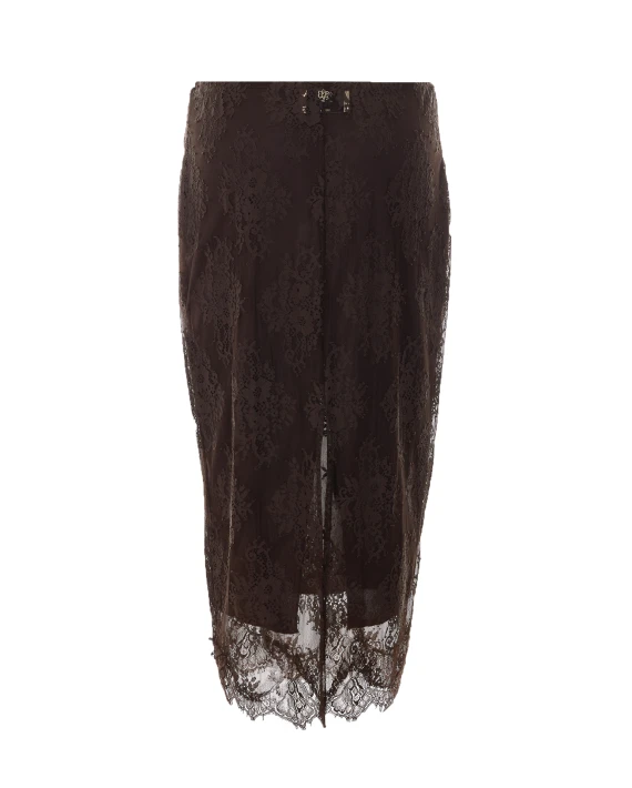 Gonna midi Vivi marrone scuro Aniye By