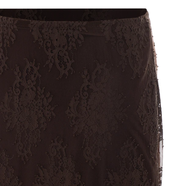 Gonna midi Vivi marrone scuro Aniye By