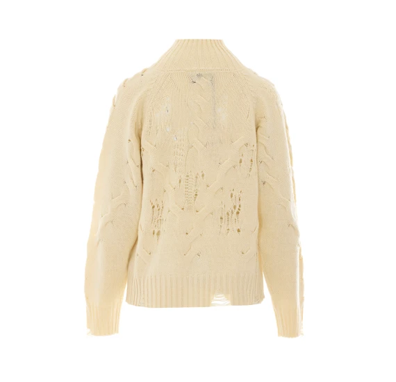 Maglione a collo alto avorio Aniye By