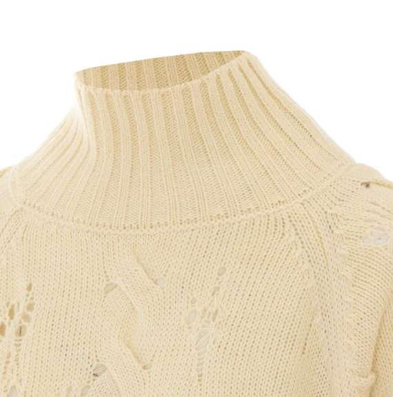 Maglione a collo alto avorio Aniye By