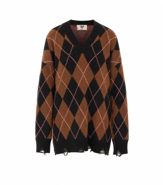 Maglione multicolore con scollo a V Aniye By