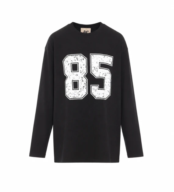 Maglia nera in cotone Aniye By