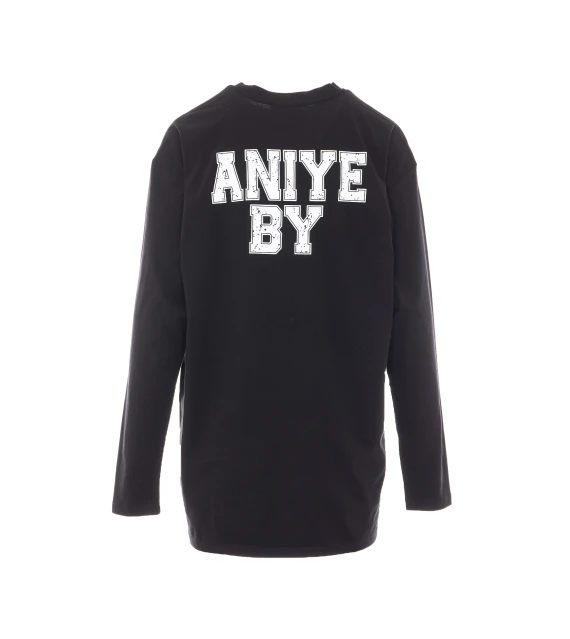 Black cotton long-sleeved top Aniye By