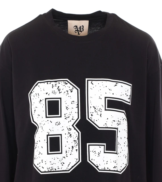 Black cotton long-sleeved top Aniye By