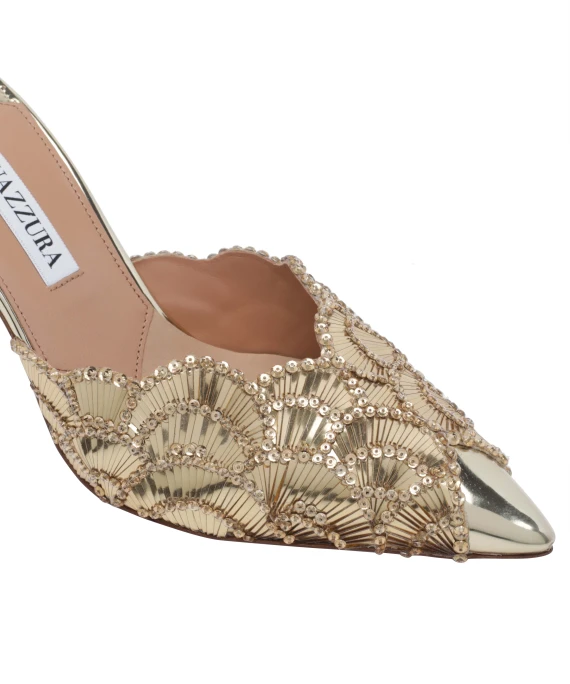 Gold Ce Soir Pump Sandals