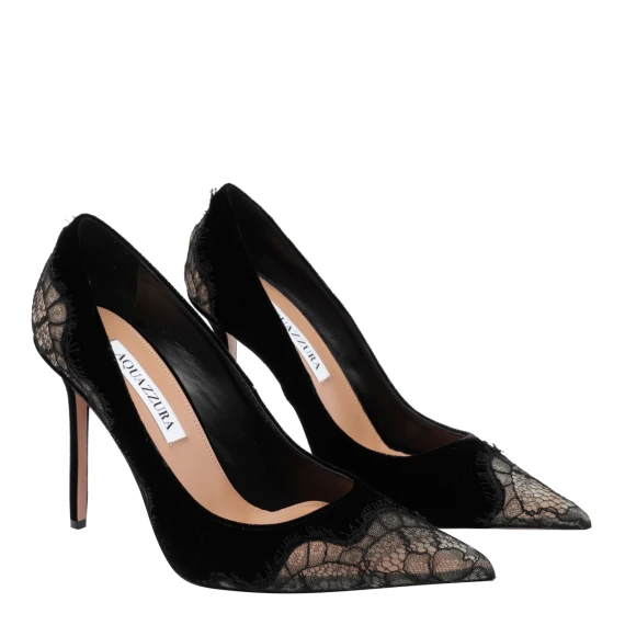 Black Velvet Meadow Pumps Aquazzura