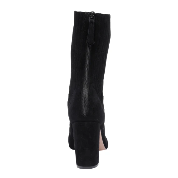 Saint Honore black suede ankle boots Aquazzura