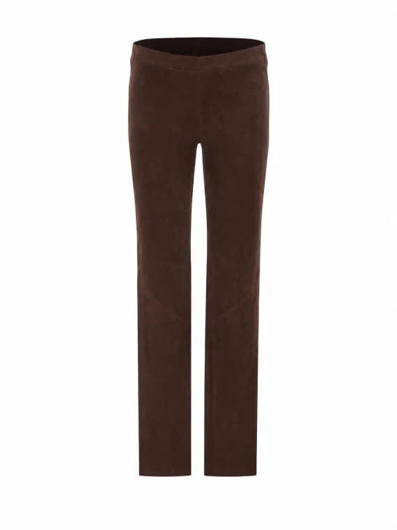 Brown lamb leather trousers Arma
