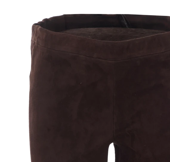 Brown lamb leather trousers Arma
