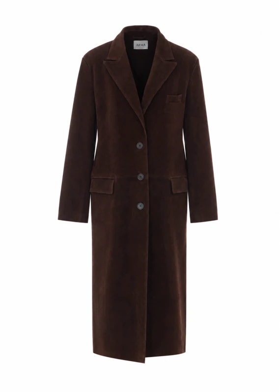 Alissa Gritty long suede coat Arma