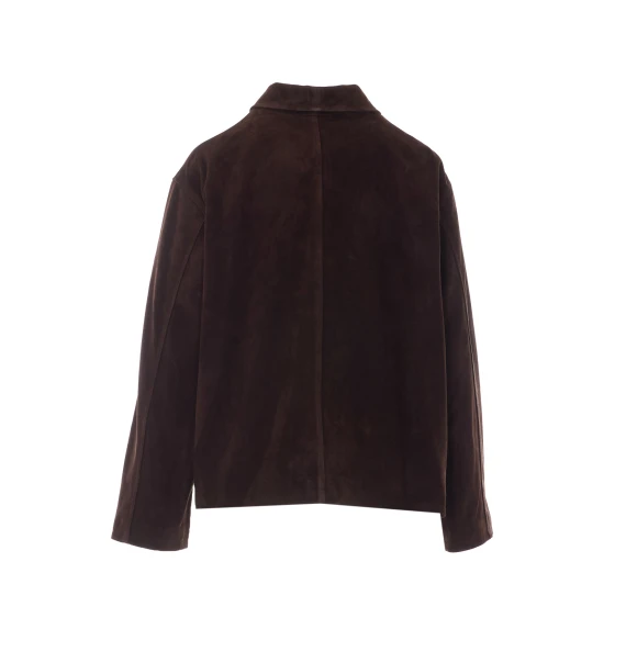 Dark brown suede jacket Arma
