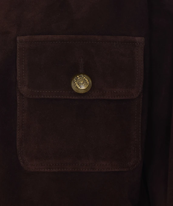 Dark brown suede jacket Arma