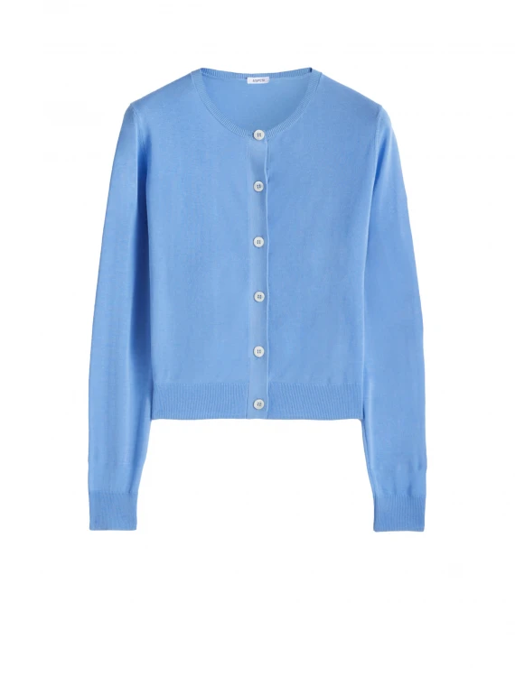 Light blue cardigan with buttons