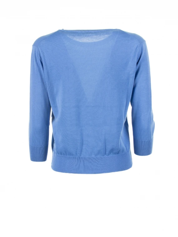 Light blue shirt with 3/4 sleeves
