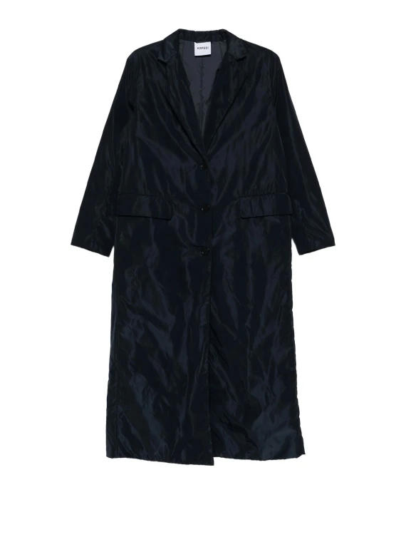 Cappotto donna lungo blu navy