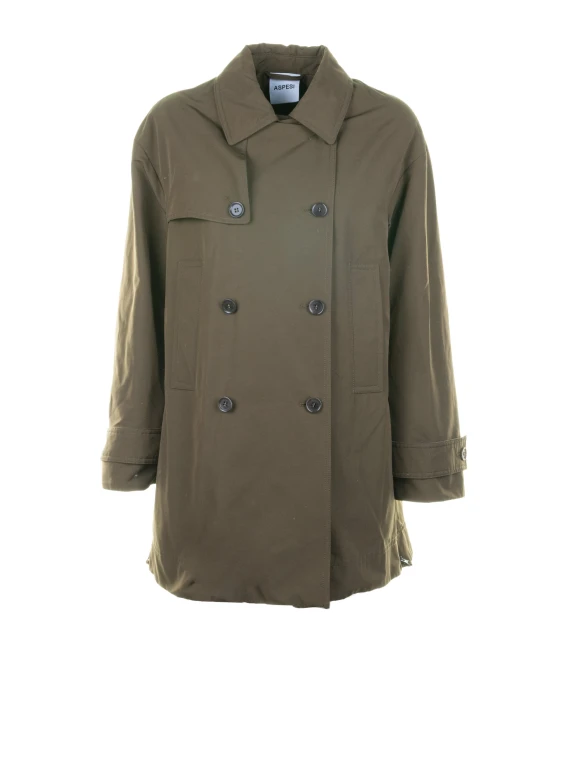 Trench verde militare donna