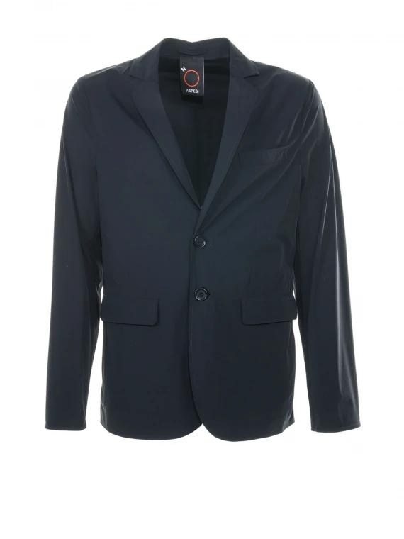 Stretch fit single-breasted jacket