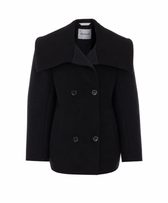 Giaccone nero Balenciaga