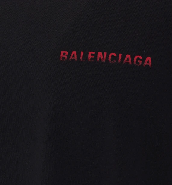T-shirt nera in cotone Balenciaga