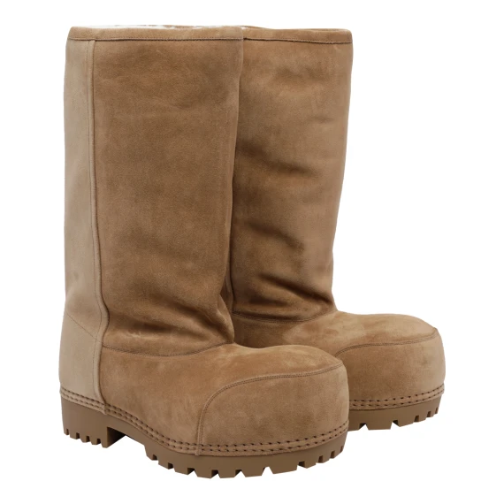 Alaska Fur High Boots Balenciaga
