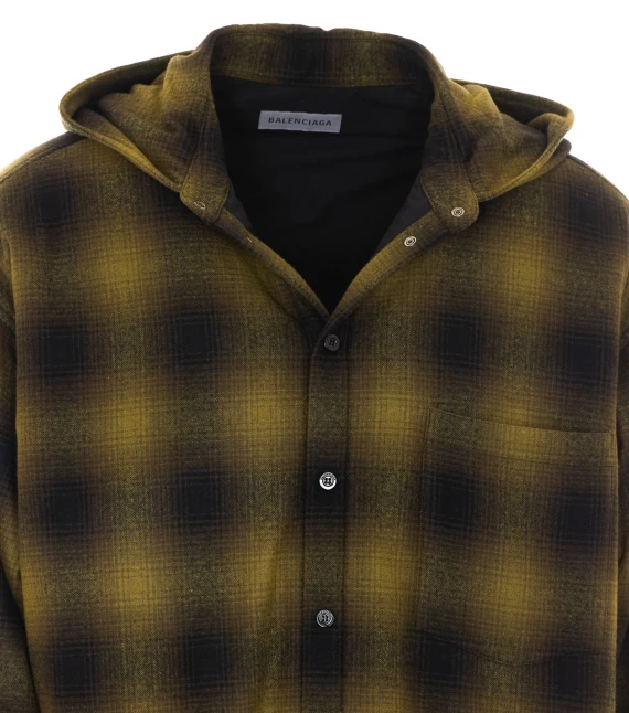 Green wool-blend overshirt Balenciaga