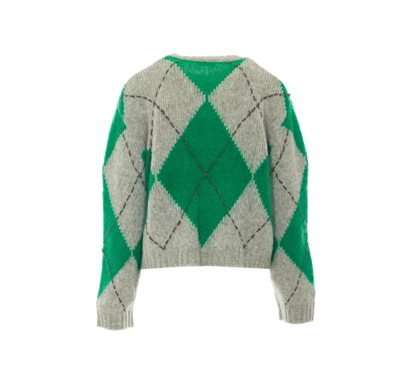 Maglione verde e grigio chiaro Ballantyne