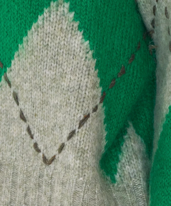 Maglione verde e grigio chiaro Ballantyne