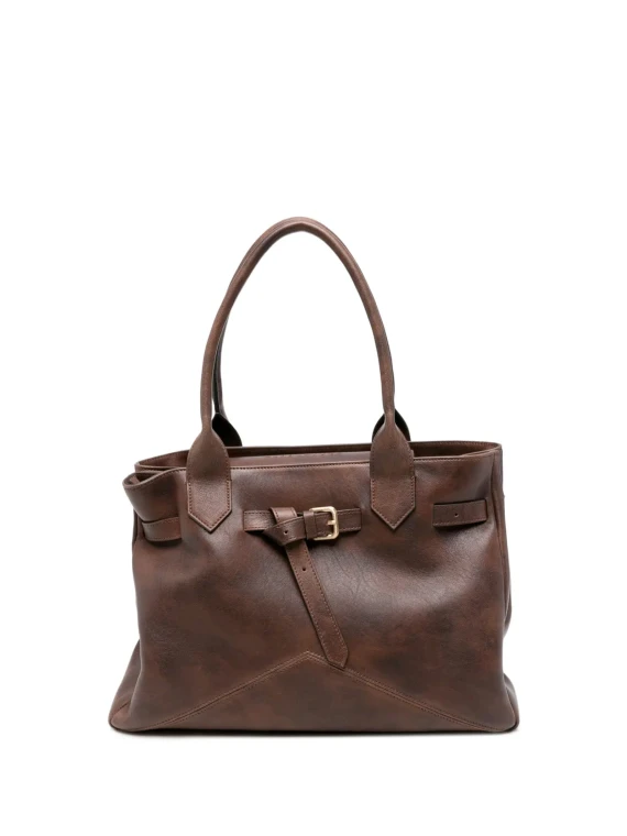 Dark brown handbag with padded top handles Ballantyne