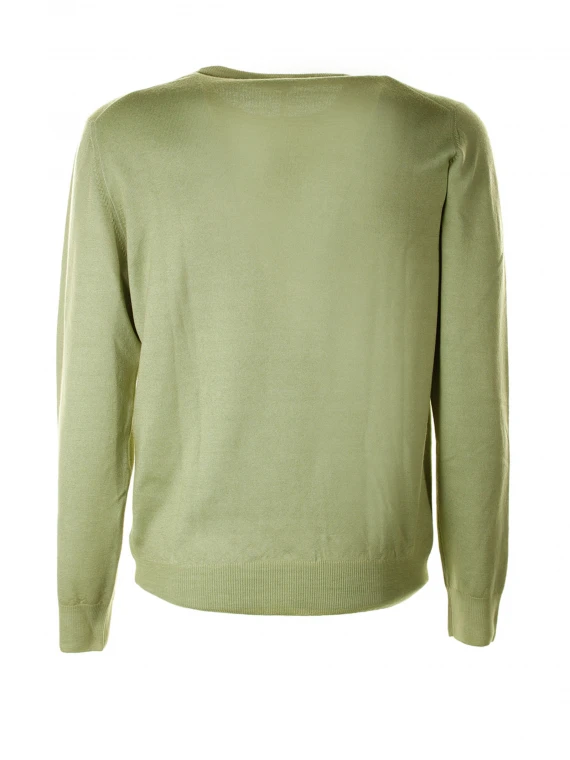 Crewneck sweater in lime
