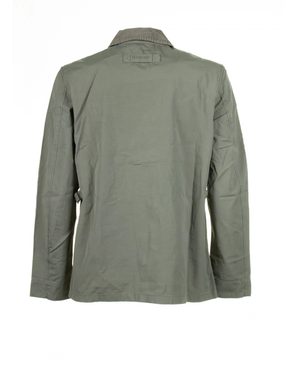 Cotton jacket with pockets and buttons