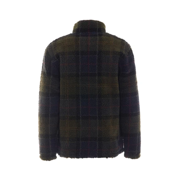 Dark green tartan fleece jacket BARBOUR