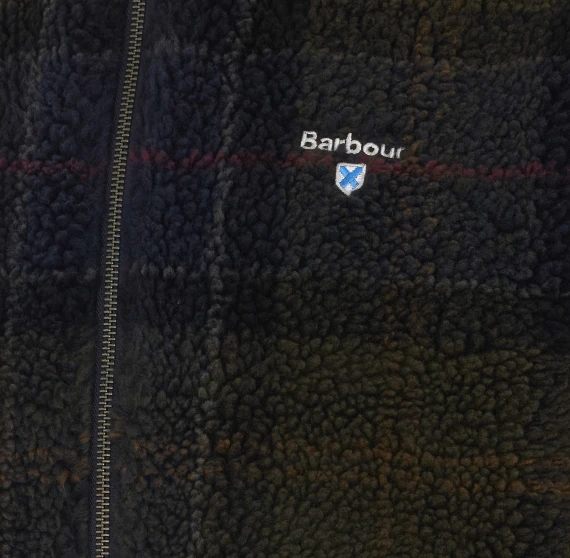 Dark green tartan fleece jacket BARBOUR