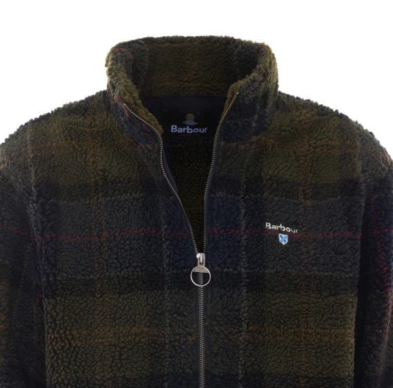 Dark green tartan fleece jacket BARBOUR