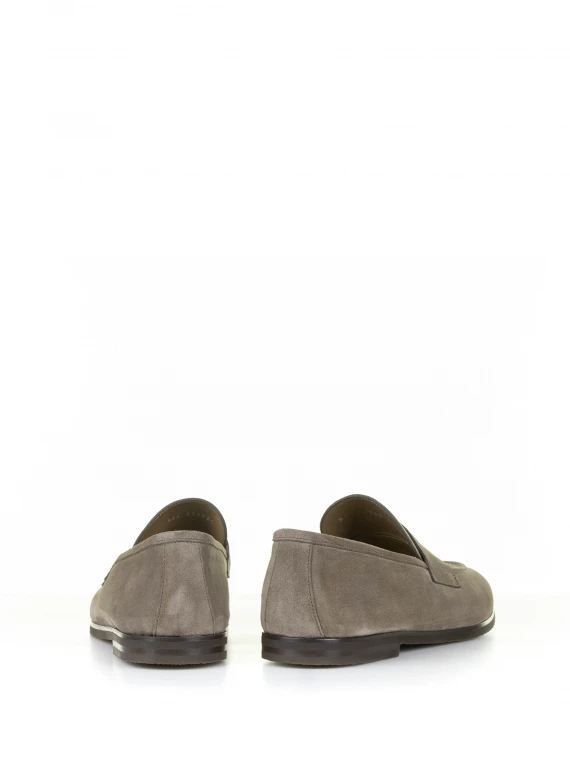 Taupe suede moccasin