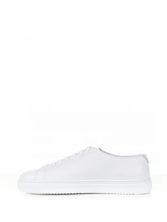 White woven leather sneaker