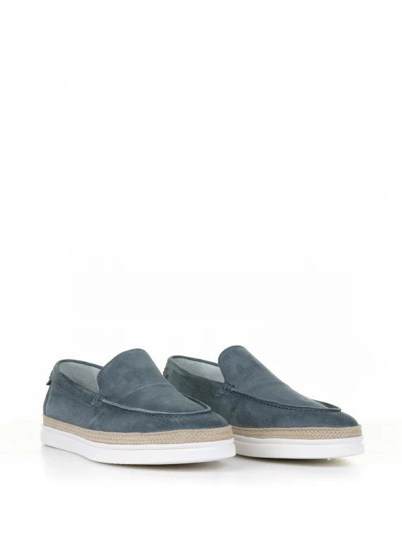 Air force blue suede moccasin