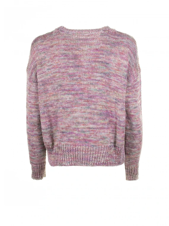 Pink crew-neck sweater