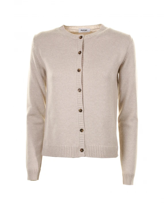 Cardigan with beige buttons