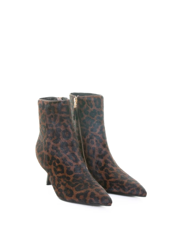 Stivaletto leopardato in pelle