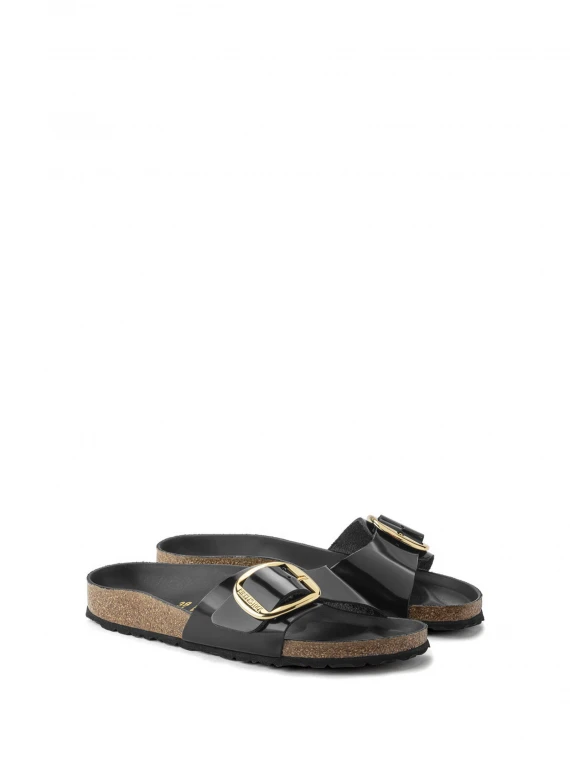 Madrid Big Buckle sandal in patent leather