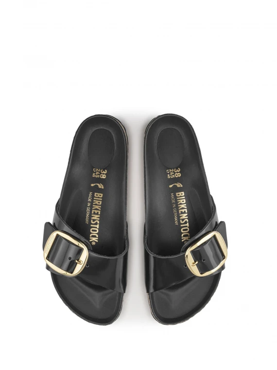 Madrid Big Buckle sandal in patent leather