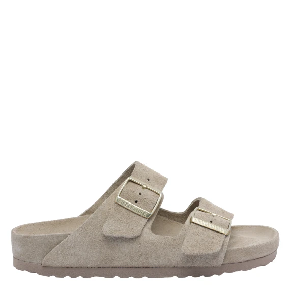 Sandali Arizona in pelle scamosciata taupe