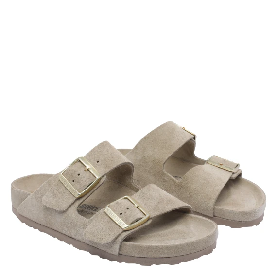 Sandali Arizona in pelle scamosciata taupe Birkenstock